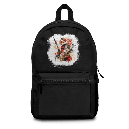 Cute Samurai Cat Backpacks