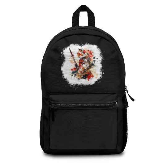 Cute Samurai Cat Backpacks