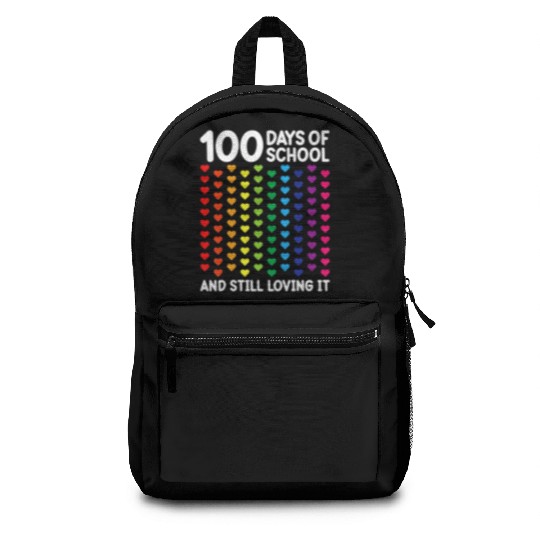 100 Days Of School Heart Teacher Kids Students Backpacks