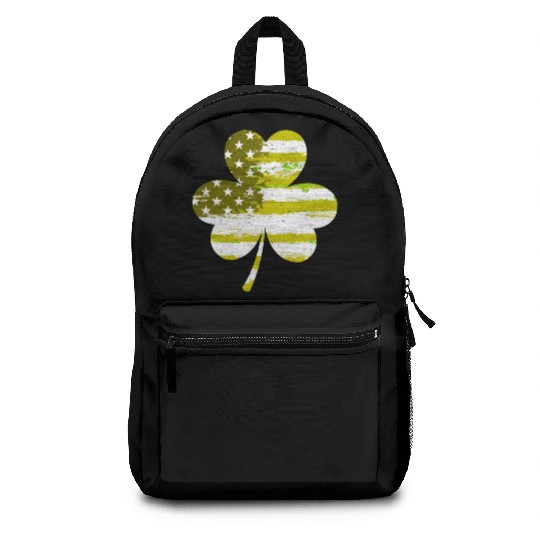 USA Shamrock lucky charm United States Backpacks