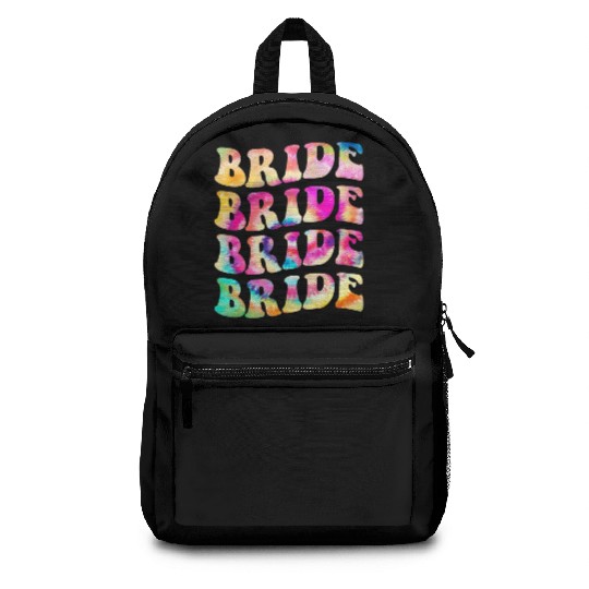 Bride I Do Crew Tie Dye Bachelorette Party Bride B Backpacks