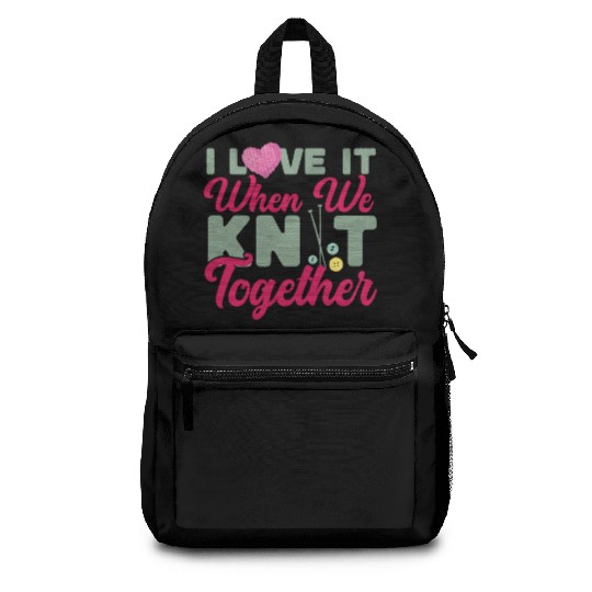 Knitting Knitter Friends Besties Backpacks