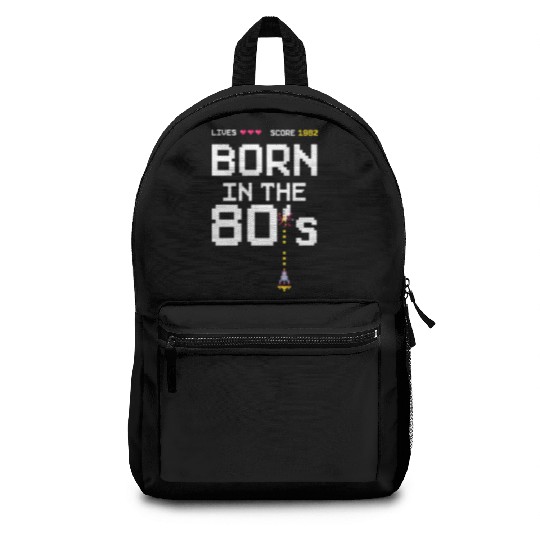 1982 Birtday Retro Gamer Pixel Born in the 80s Backpacks