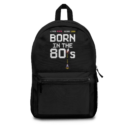 1986 Birtday Retro Gamer Pixel Born in the 80s Backpacks