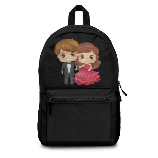 The groom and the bride Backpacks