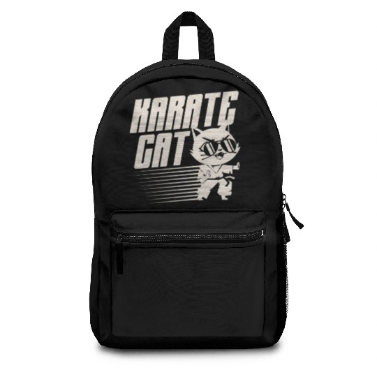 Karate Cat Lover Karate Coach Martial Artist Backpacks