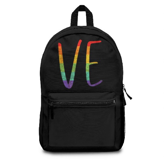 LGBT Pride Love LO VE Lesbian Couple Matching Love Backpacks