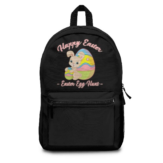 Happy Easter Egg Hunt Bunny Gift Backpacks