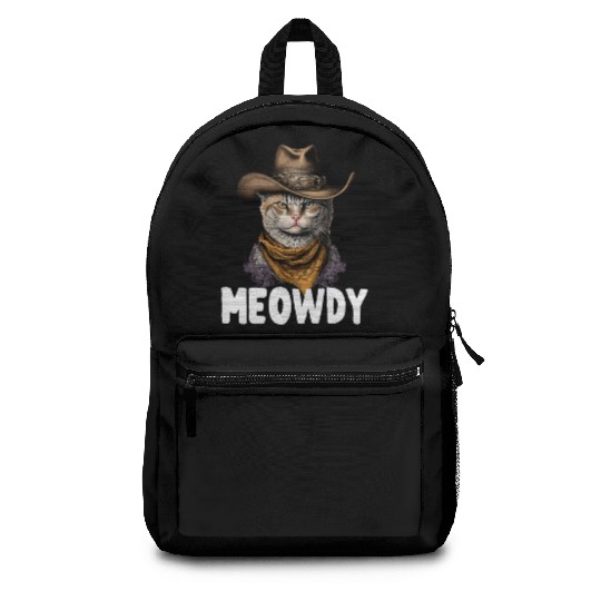 Meowdy Cat Meme Country Meow Howdy Funny Backpacks