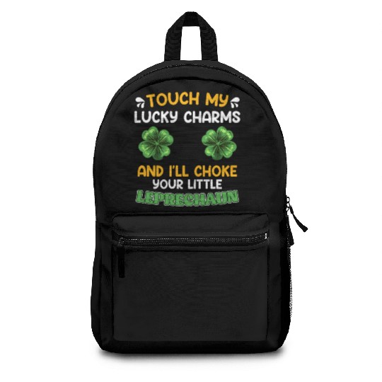 Funny St. Patrick's Day saying Lucky Charms Backpacks