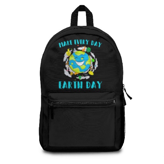 Make Every Day Earth Day Cute Planet Save Environm Backpacks
