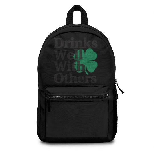 Drinks Well With Others St Patricks Day Backpacks