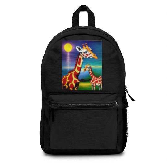 Giraffe in the spectrum of light Backpacks