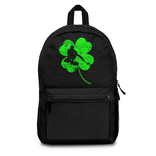 Curling St. Patrick's day shamrock Backpacks