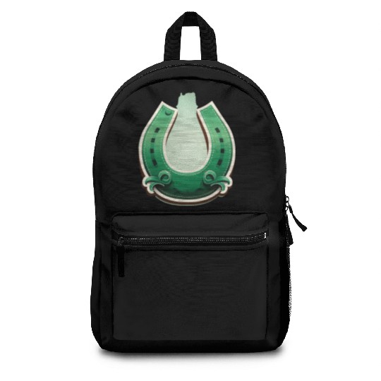 A horseshoe for good luck T--Backpacks