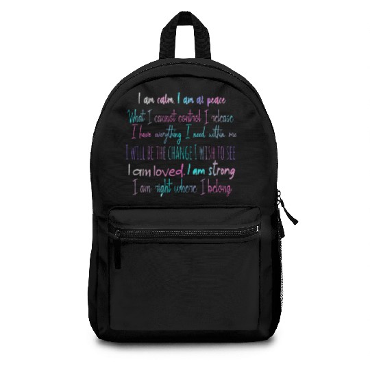 "I am" Self Love Mantra Backpacks
