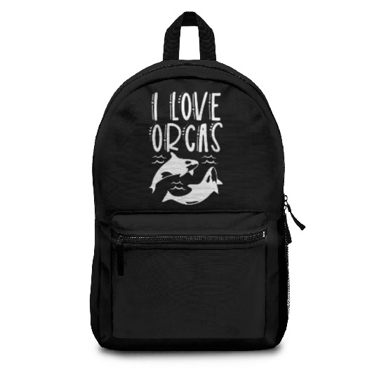 I Love Orcas Sea Orca Protect Whale Backpacks