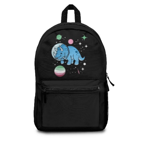 Abrosexual Pride Triceratops Astronaut Backpacks