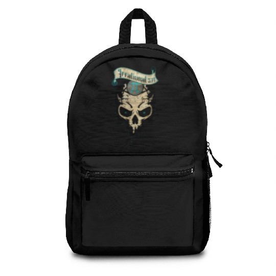 PI Day Irrational Skull Design Teal Edition Backpacks