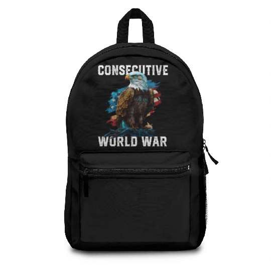 Consecutive World War American Veteran USA Fourth Backpacks