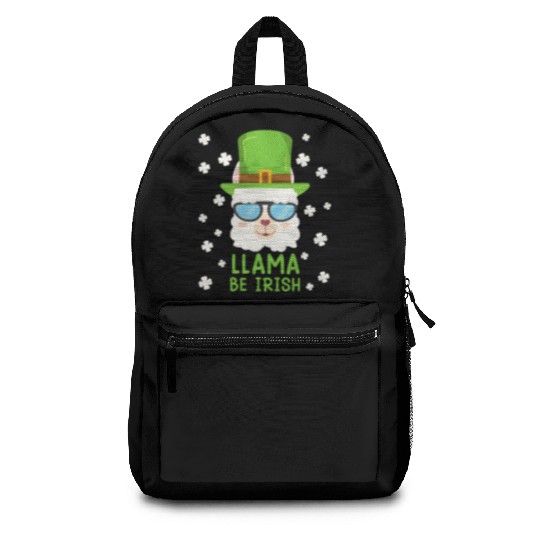 LLama be Irish Lama Alpaca St. Patrick's Day Backpacks