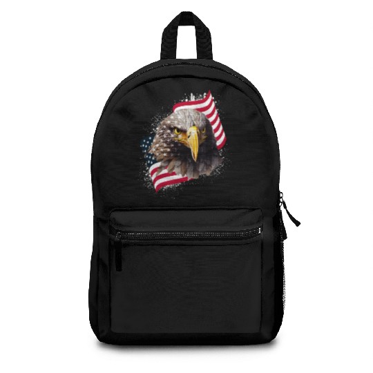 Patriotic Eagle US American Flag Bald Eagle USA Backpacks