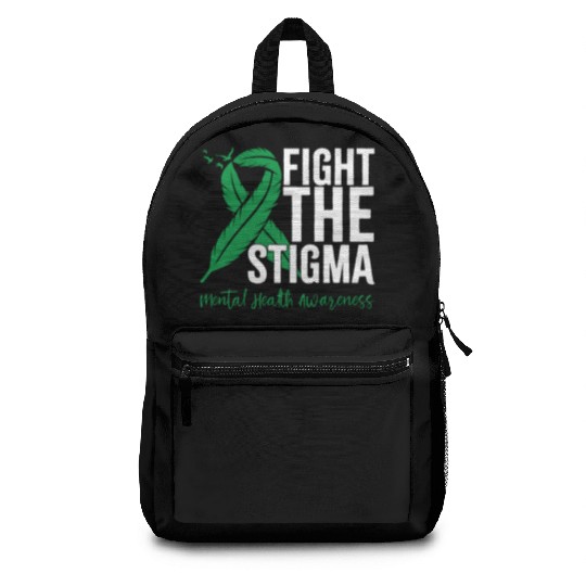 Fight The Stigma Green Ribbon Mental Health Backpacks