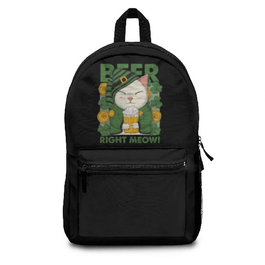 Beer Right Meow Backpacks