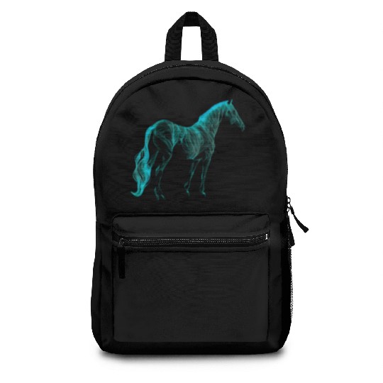 Turquoise Equestrian Art Horse Lover Western Rodeo Backpacks