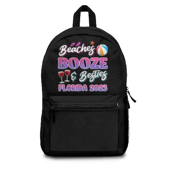 Beach Booze Besties Florida Vacation Spring Break Backpacks