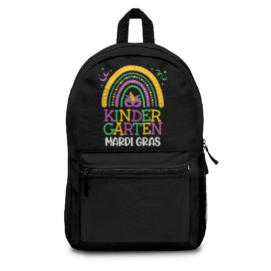 Cute Boho Rainbow Mardi Gras Kindergarten Teacher Backpacks