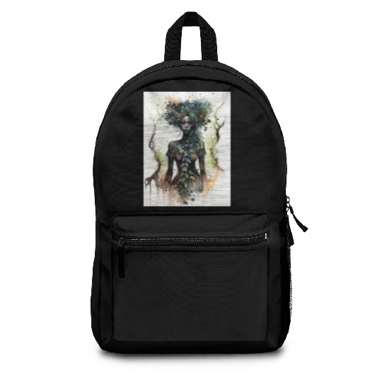 Black Nature Goddess - African American, Woodland Backpacks