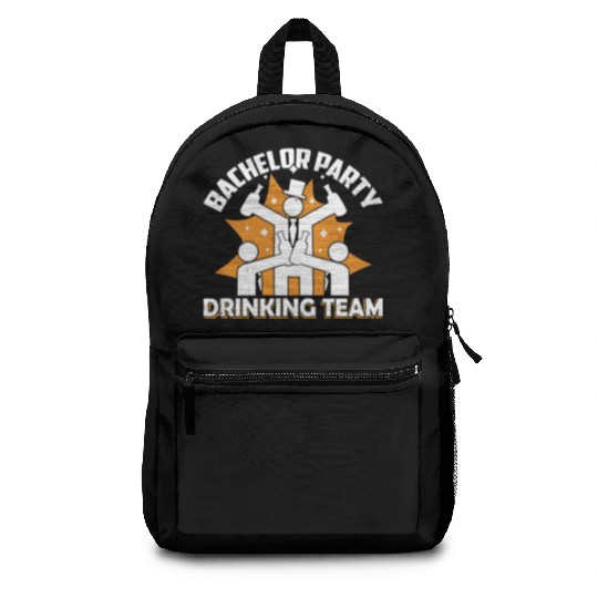 Bachelor Party Drinking Team Bride Groom Backpacks