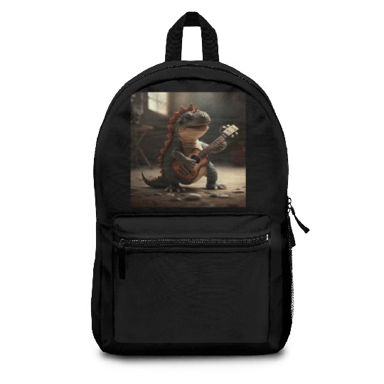 Mini dino cute music guitar acoustic concert Backpacks