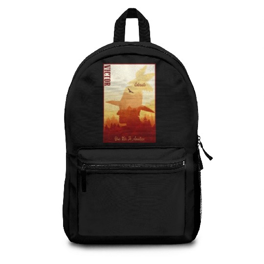 Victor Colorado wild west town Backpacks