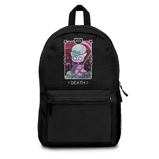 Kawaii Pastel Goth Tarot Card Death Grim Reaper Cu Backpacks
