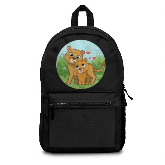 Mother Lion Baby Lion Backpacks