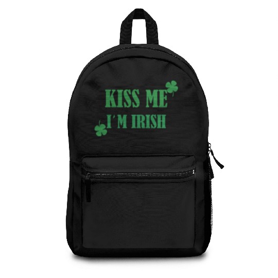 kiss me im irish Backpacks