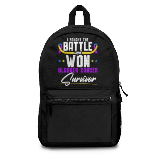 Fought The Battle And Won Bladder Cancer Survivor Backpacks
