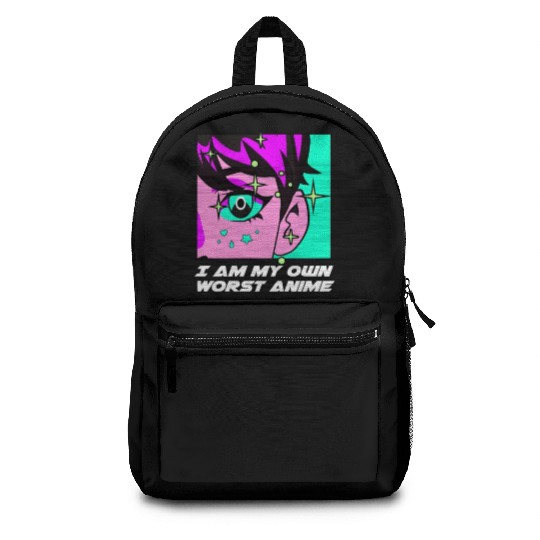 I Am My Own Worst Anime Manga Emo Japanese Animati Backpacks