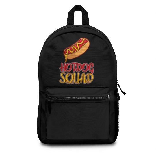 Hot Dog Squad Cool Weiner Puppy Dog Lover Humor Backpacks