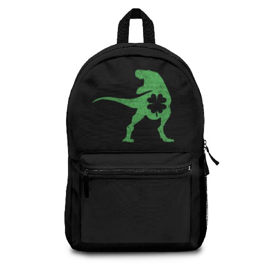Tyrannosaurus T Rex Dinosaur St Patricks Day Irish Backpacks