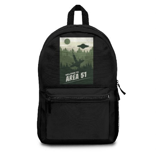 Welcome To area 51 Backpacks