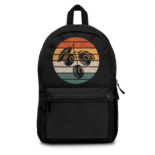Retro Green Olive Design Backpacks