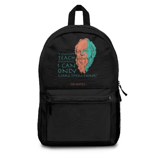 Socrates Stoic Philosophy Quote Backpacks