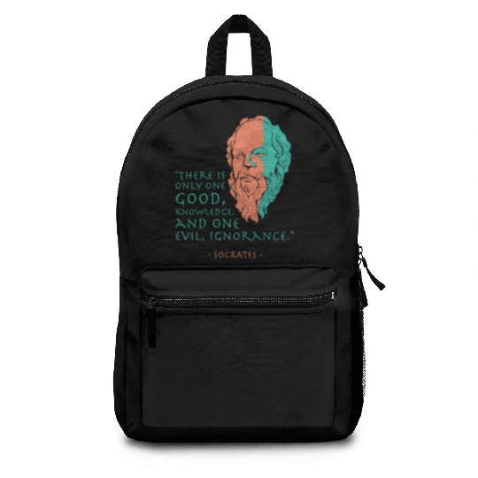 Socrates Stoic Philosophy Quote Backpacks
