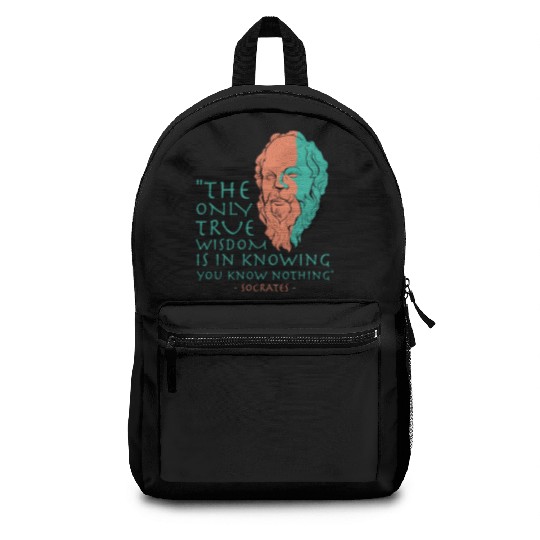 Socrates Stoic Philosophy Quote Backpacks