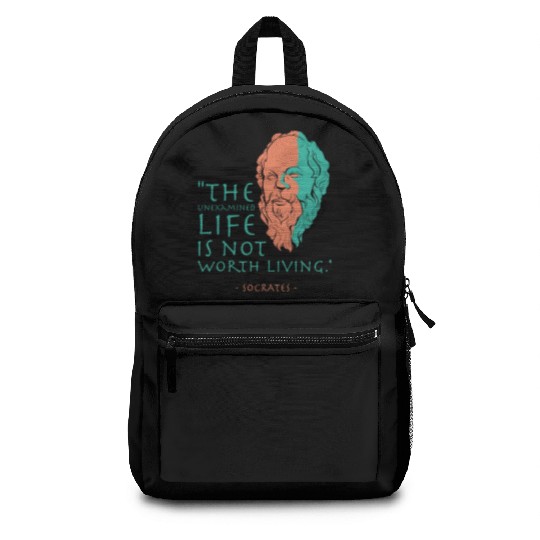 Socrates Stoic Philosophy Quote Backpacks