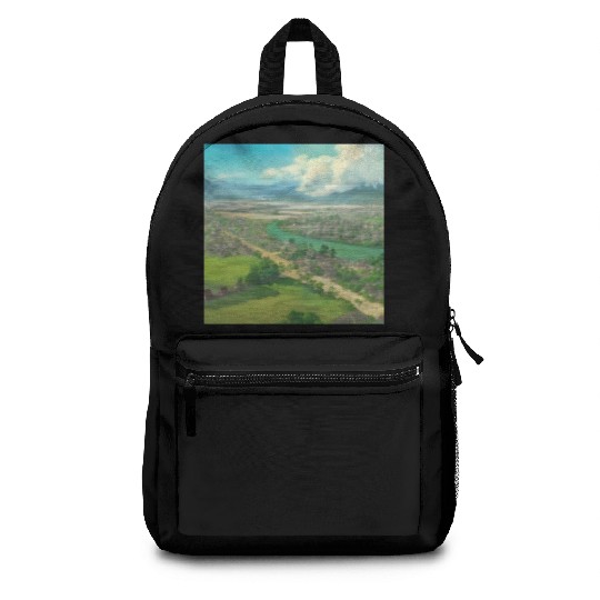 Vilage with River Backpacks