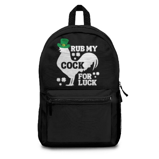 Rub My Cock for Good Luck, Funny St Patrick's Day Backpacks